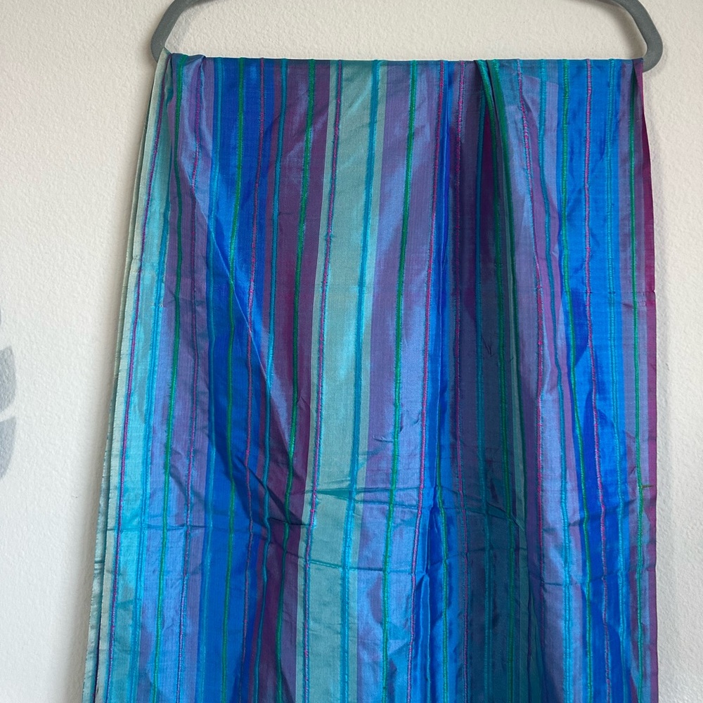 NWT Pappu Mama Blue Silk Scarf - Picture 4 of 12